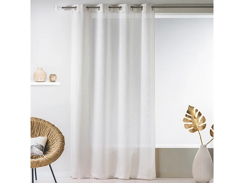 Voilage à rayures verticales ton sur ton