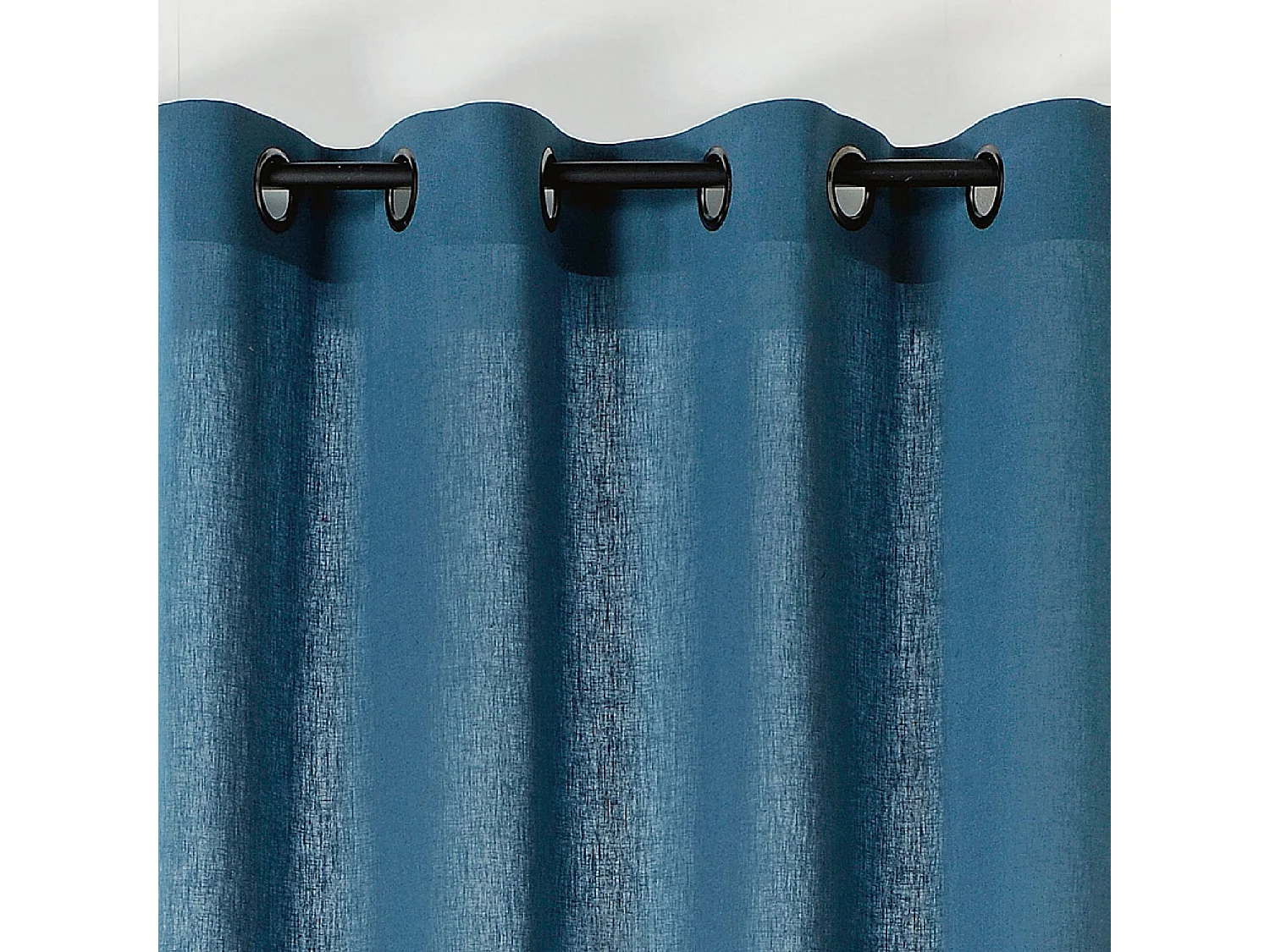 Blickdichter Vorhang aus Poly/Leinen 140 x 250 cm