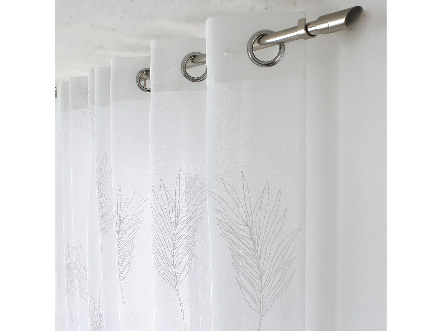 Vorhang mit Ösen Palmblattmuster