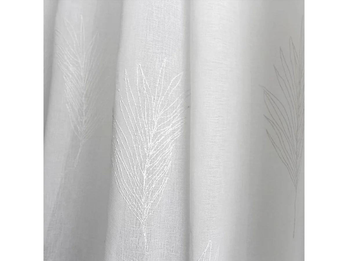 Rideau Voilage à Motifs "Natura" 140x240cm Blanc