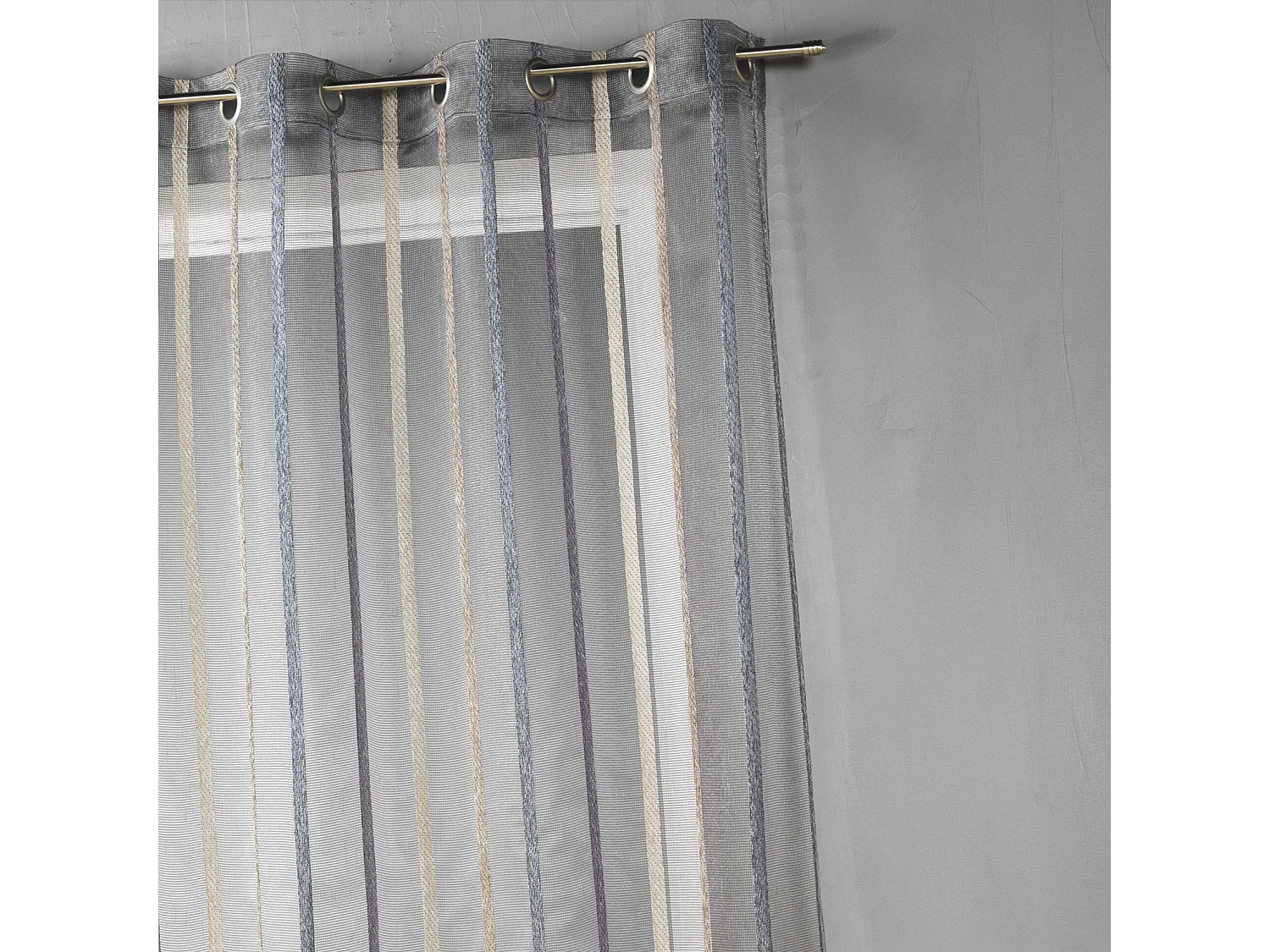 Voilage fantaisie à rayures verticales