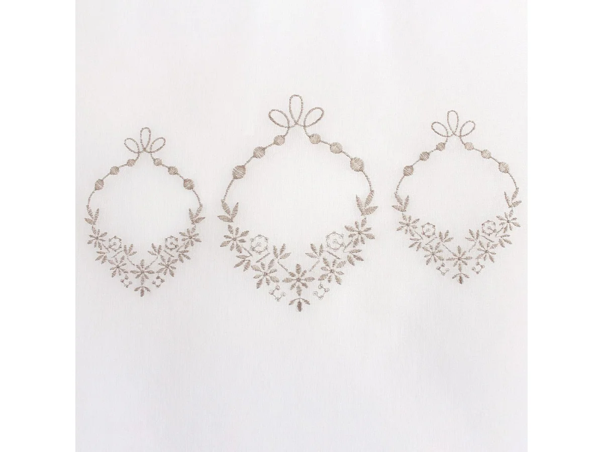 Paire de Voilages Brodés "Sara" 60x120cm Beige
