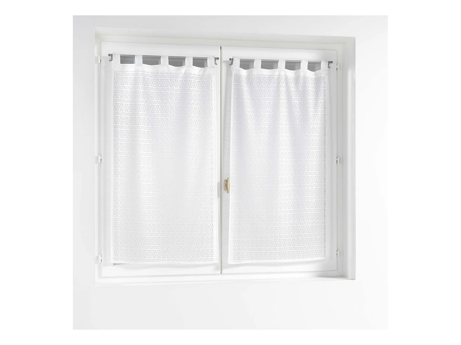 Paire de Voilages Maille "Naomie" 60x160cm Blanc