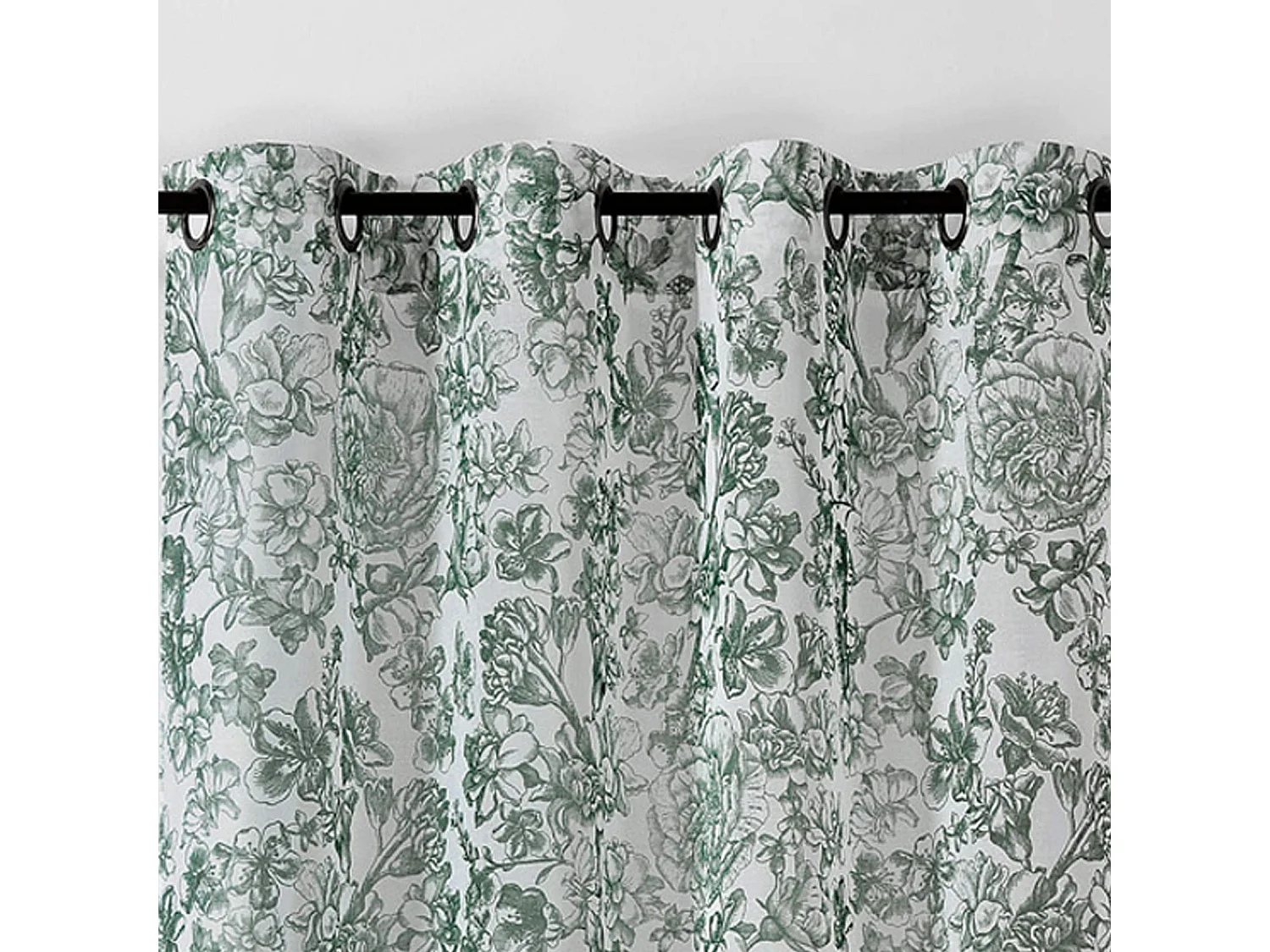 Voilage imprimé floral