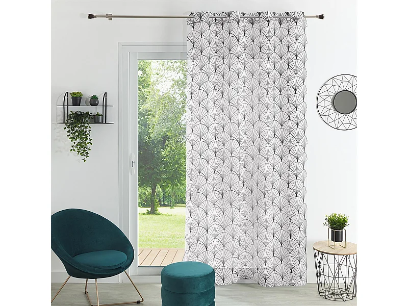 Gestickter Vorhang im Art-Déco-Stil