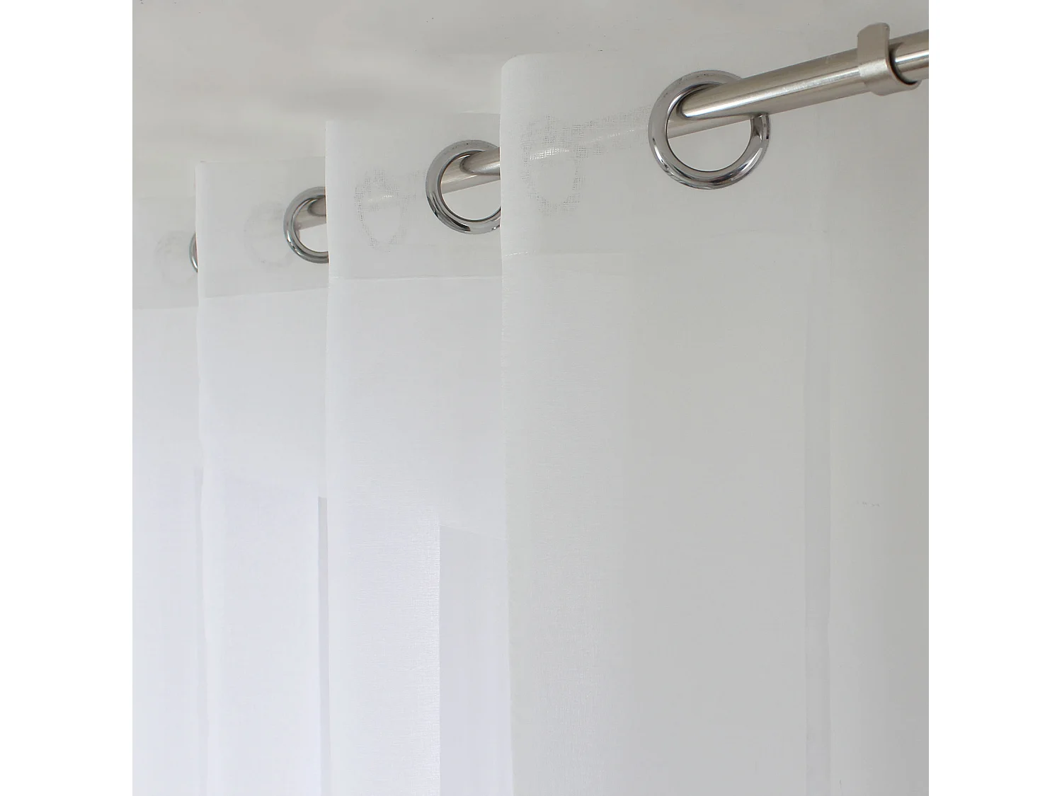 Rideau Voilage Imprimé "Palmeira" 140x240cm Anthracite