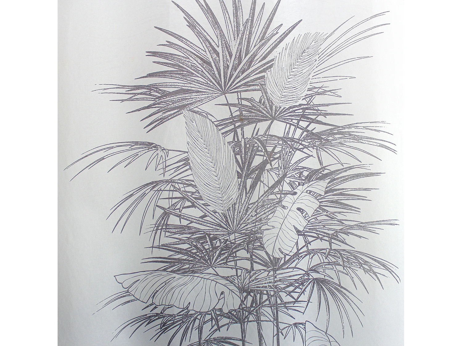 Rideau Voilage Imprimé "Palmeira" 140x240cm Anthracite