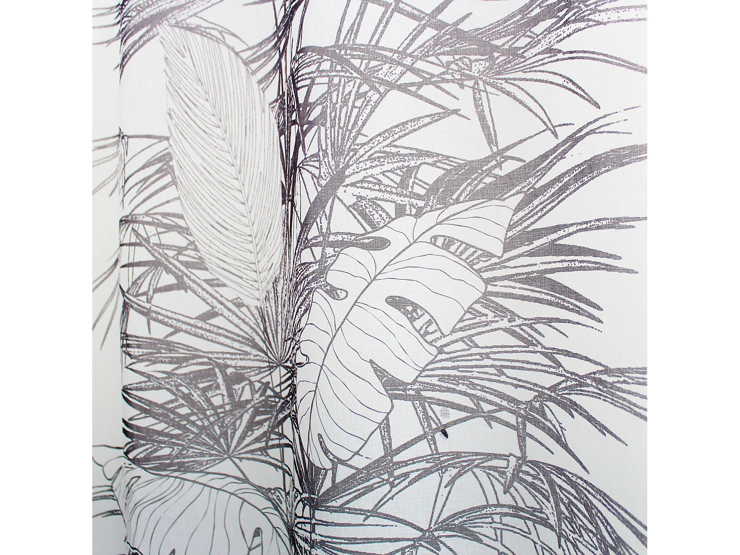 Rideau Voilage Imprimé "Palmeira" 140x240cm Anthracite