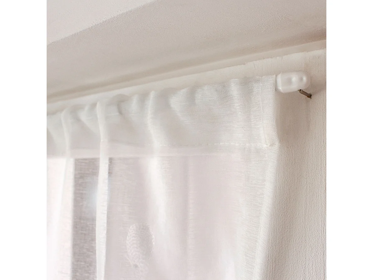 Paire de Voilages Brodés "Telline" 60x90cm Blanc