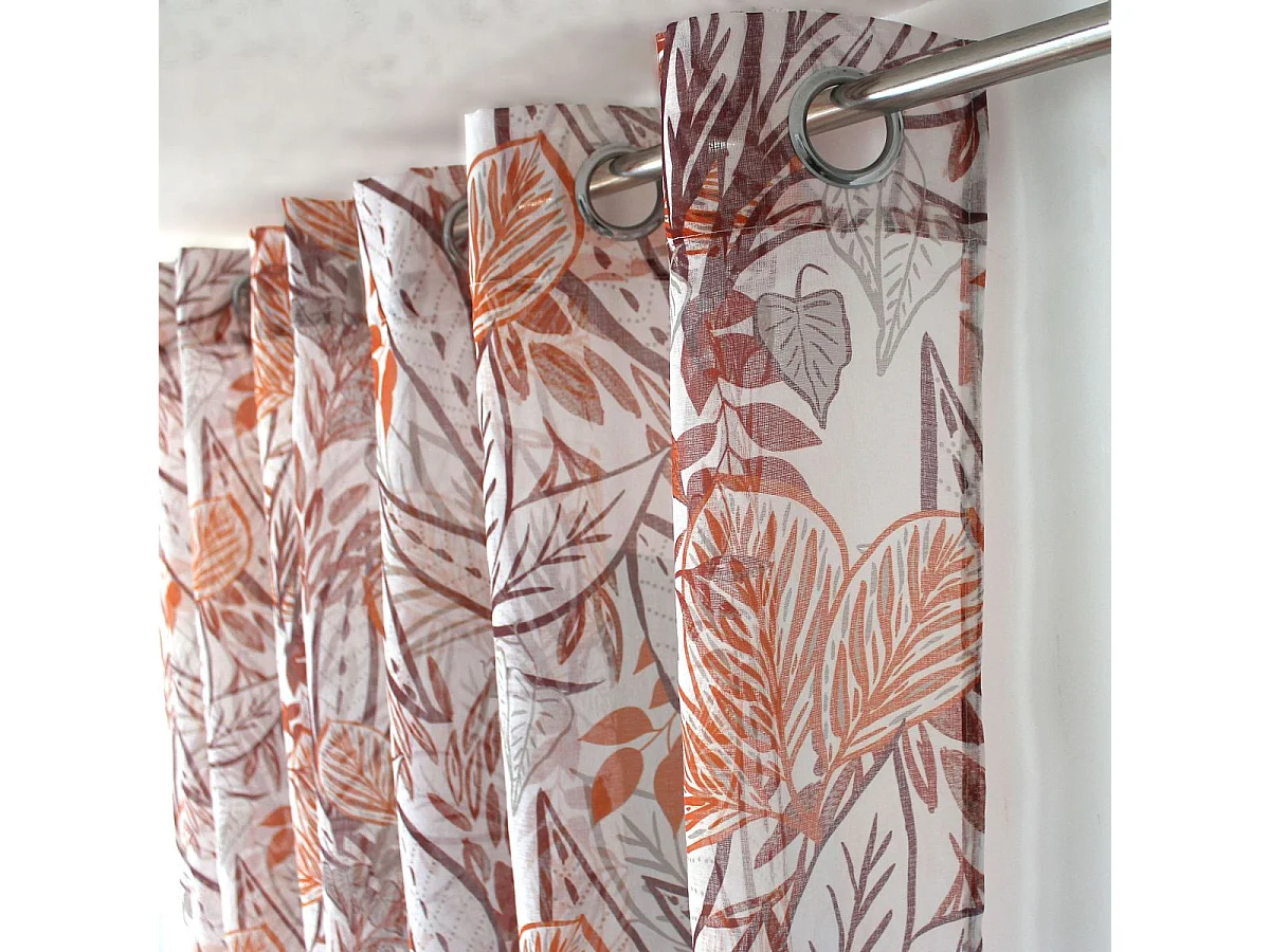 Rideau Voilage Imprimé "Karabane" 140x240cm Multicolore