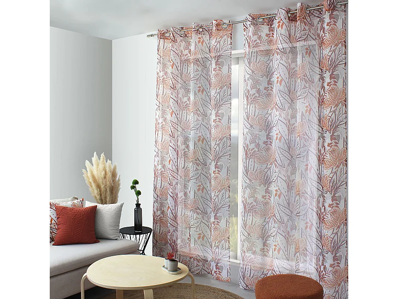 Rideau Voilage Imprimé "Karabane" 140x240cm Multicolore