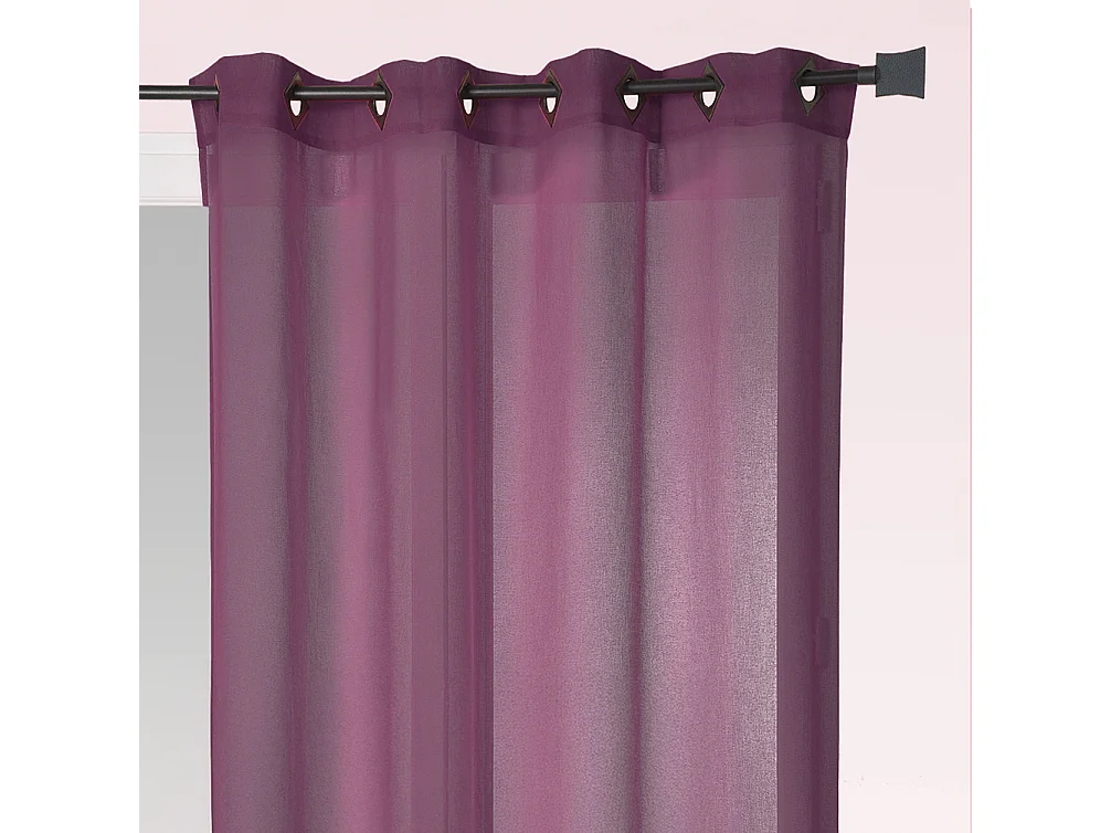 Cortina Estameña Ligera Lisa Ollaos Cuadrados