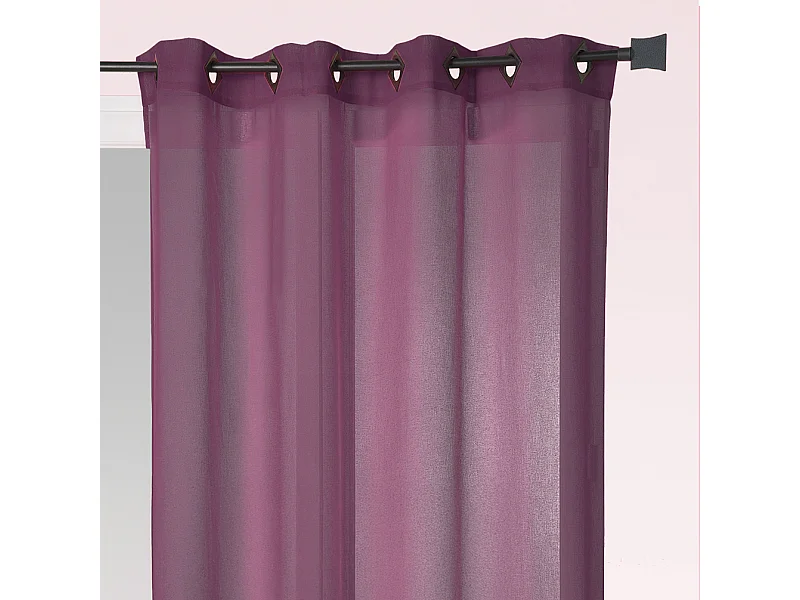 Cortina Estameña Ligera Lisa Ollaos Cuadrados