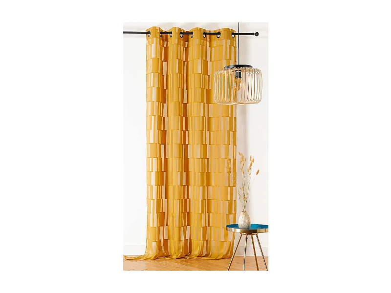 Voilage tamisant transparent et graphique