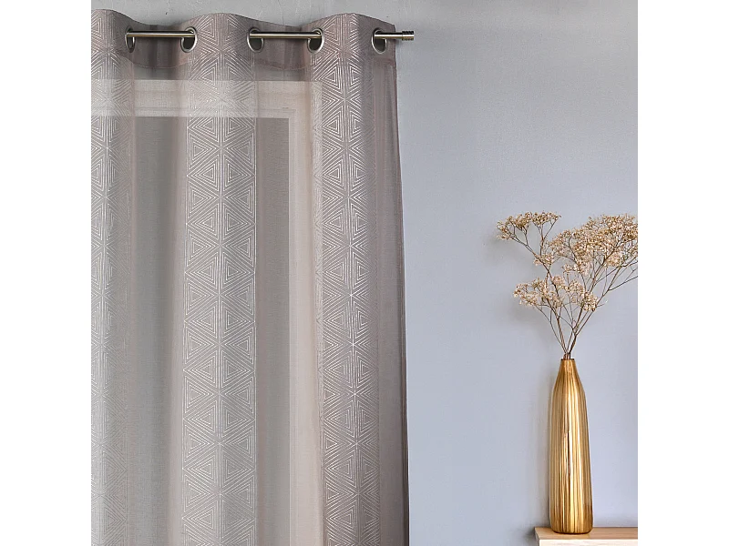 Voilage en étamine à rayures verticales graphiques