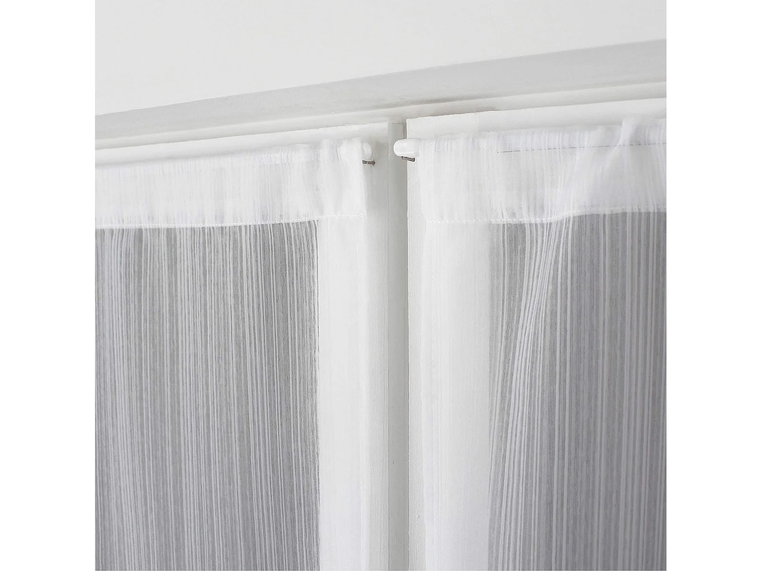 Paire de Voilages "Léa" 60x90cm Blanc