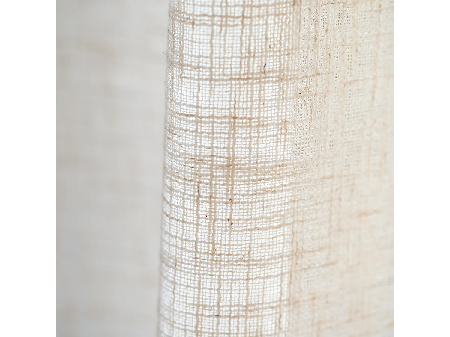 Vorhang mit Ösen Natur Leinen-Effekt