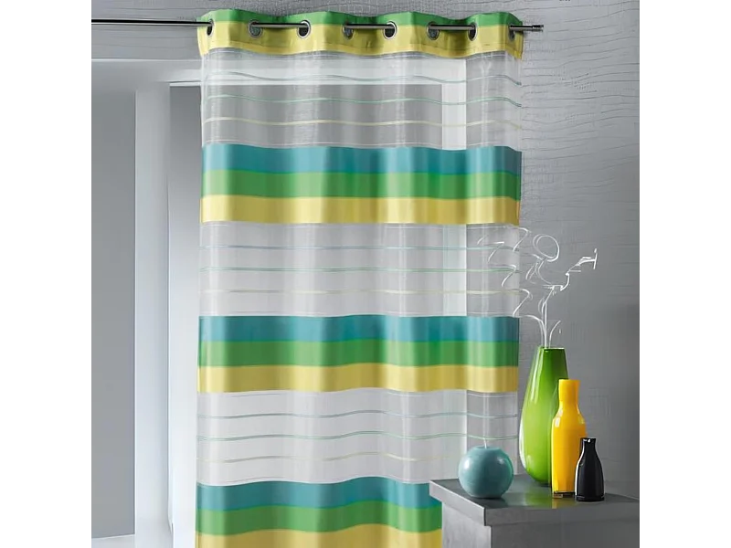 Fertigvorhang Organza Querstreifen