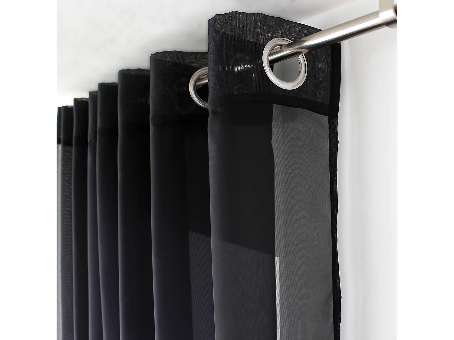 Einfarbiges Vorhang mit Ösen