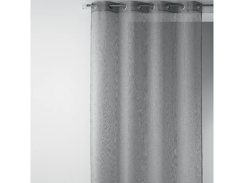 Visillo en estameña liso con hilos lurex