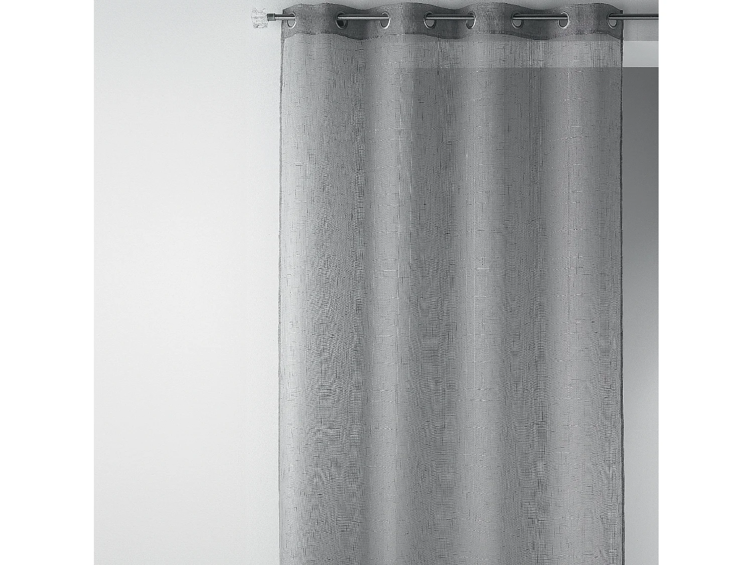 Visillo en estameña liso con hilos lurex