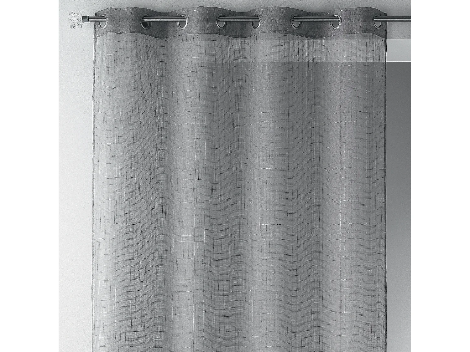 Visillo en estameña liso con hilos lurex