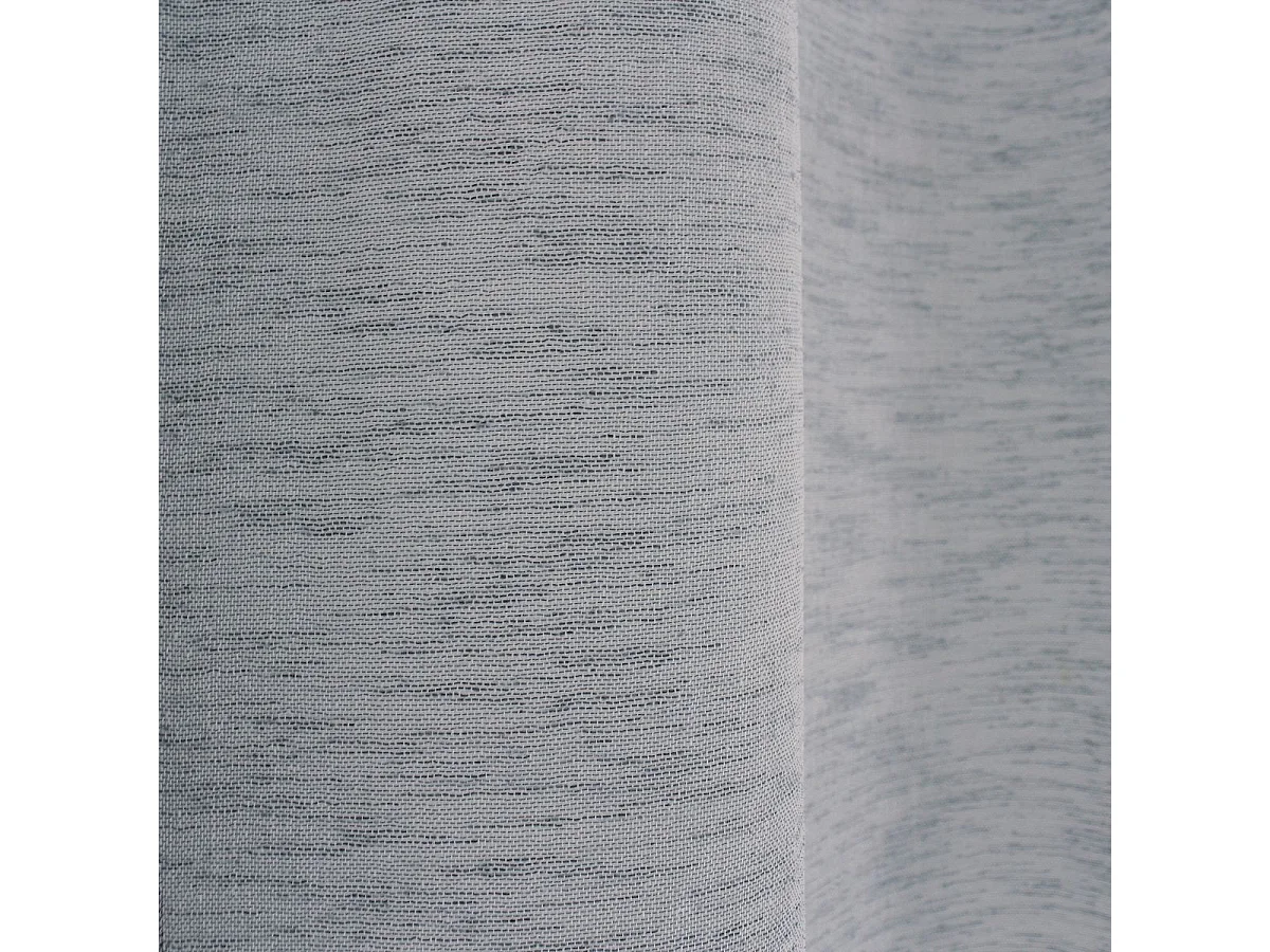 Rideau Voilage Effet Lin "Maya" 140x240cm Bleu Marine