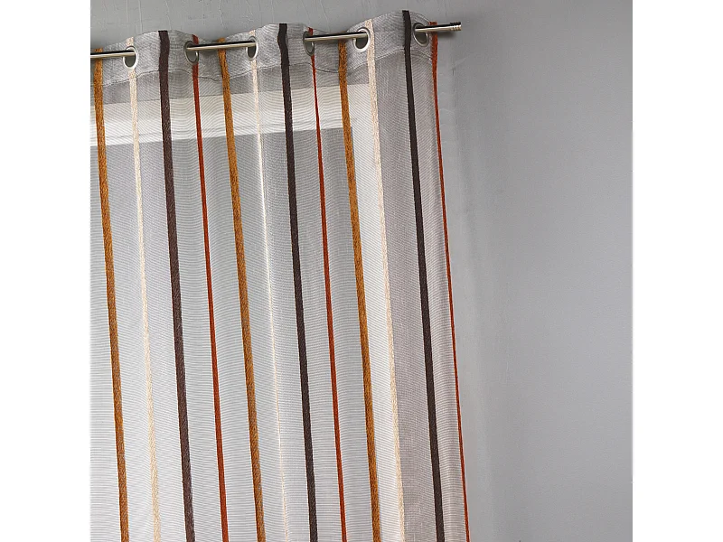 Voilage fantaisie à rayures verticales