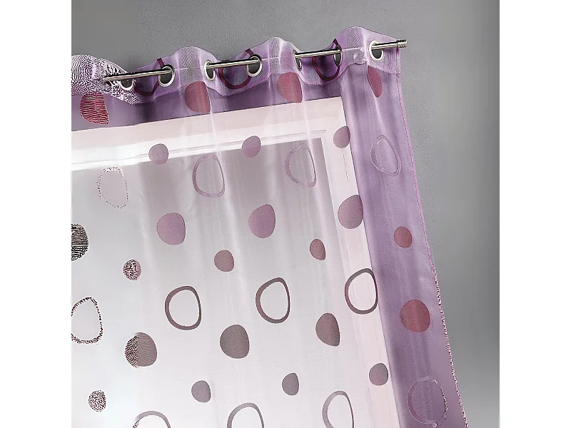 Visillo organza jacquard motivo círculos