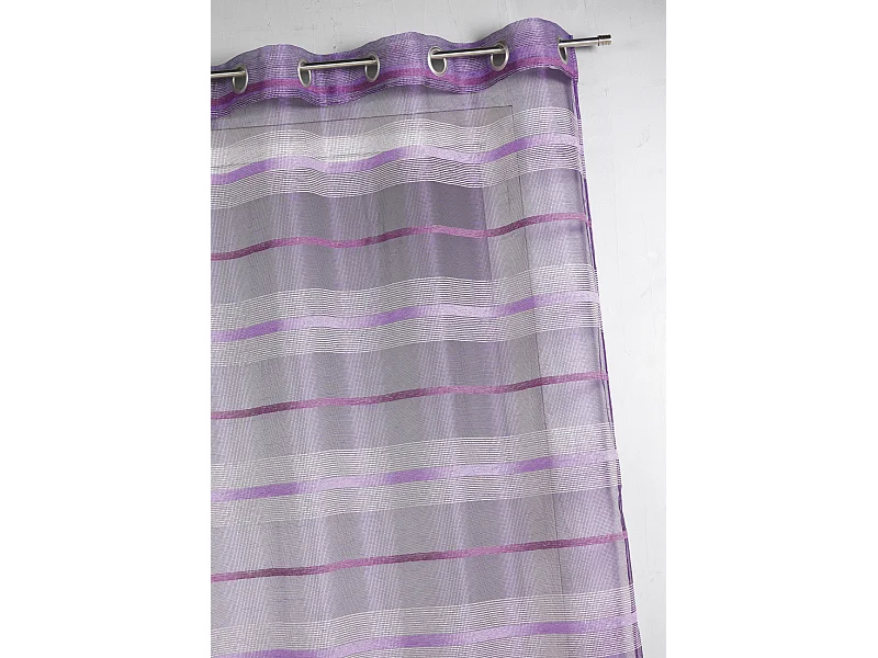 Voilage fantaisie à rayures horizontales de différentes tailles