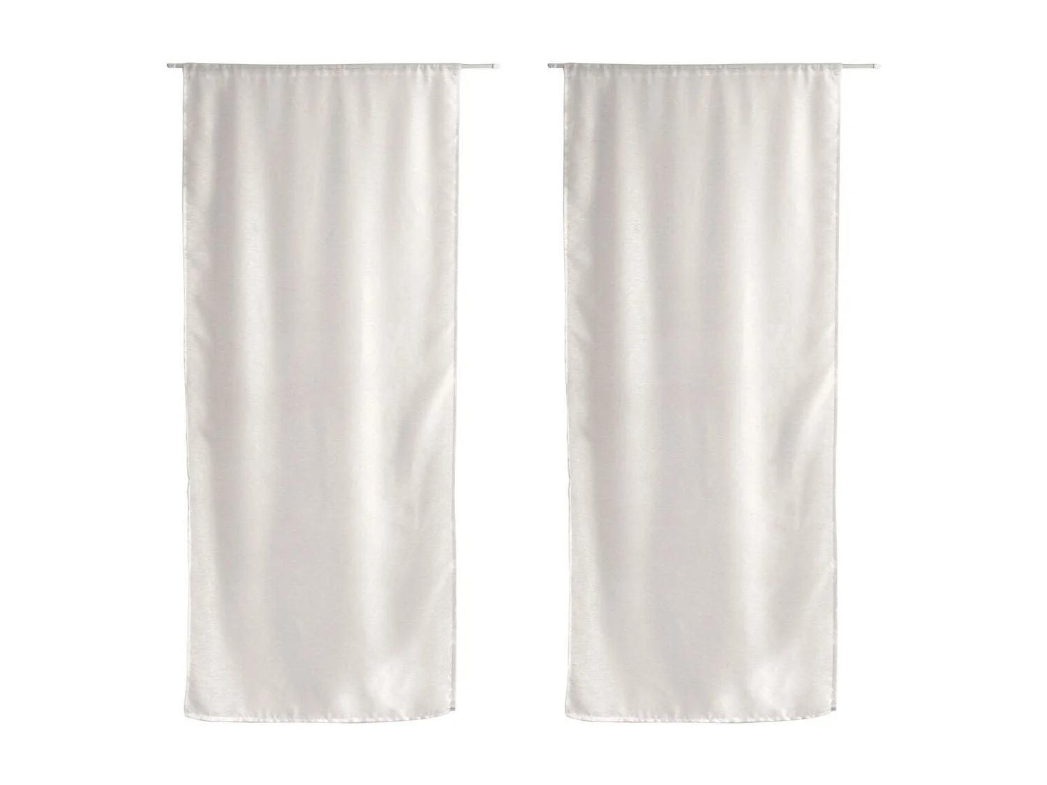 Paire de Voilages Droites "Sablé" 70x160cm Blanc