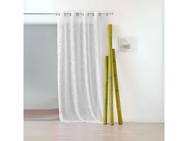 Voilage à Motifs Frappés "Fleuri"