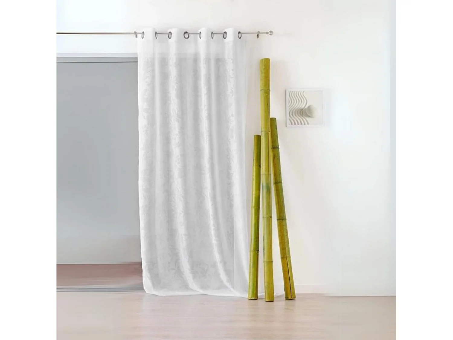 Voilage à Motifs Frappés "Fleuri"