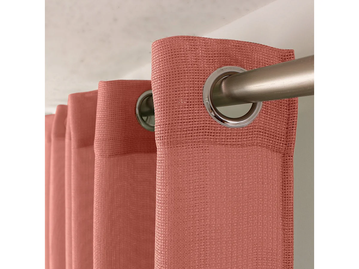 Rideau Voilage à Œillets Uni "Jelly" 140x240cm Canyon