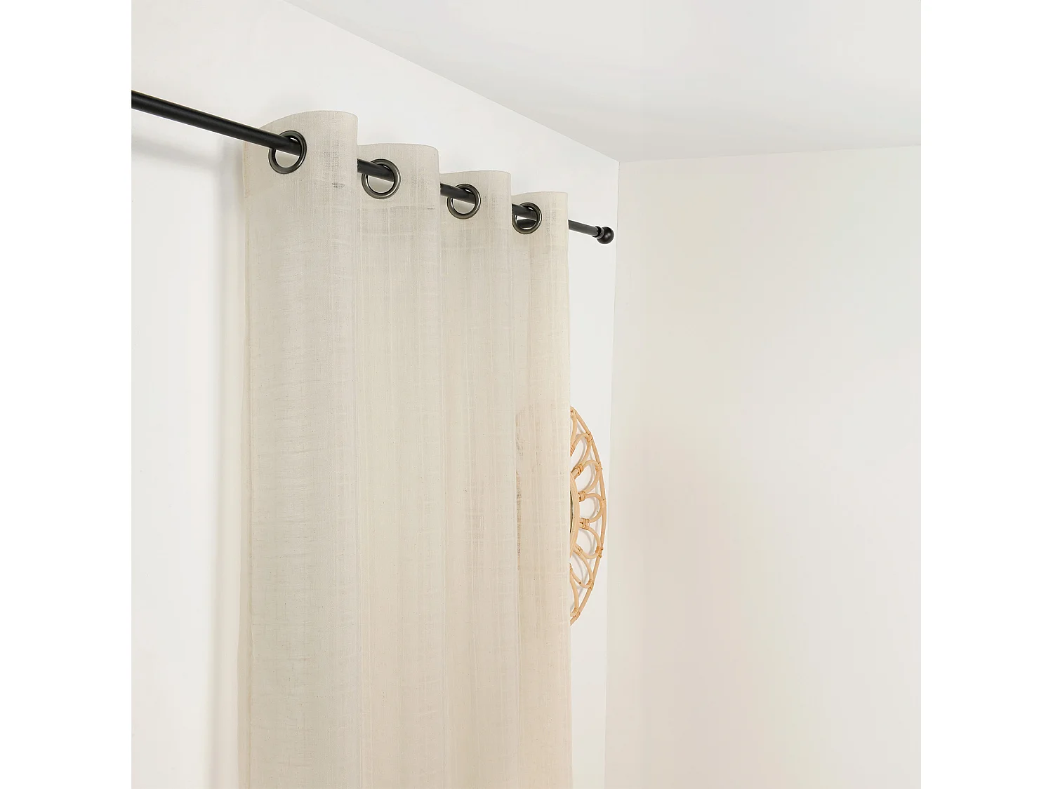 Voilage à Oeillets Motifs Carreaux Alsaciens