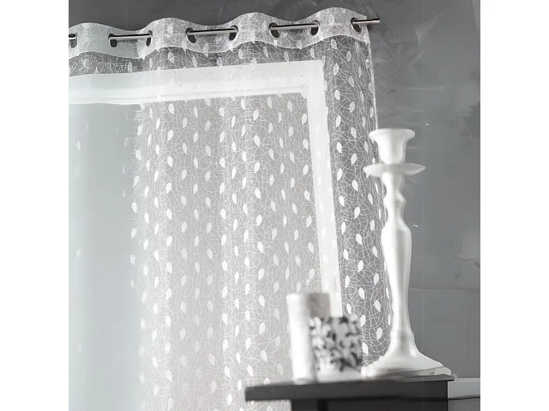 Voilage en organza brodé à imprimés fantaisies