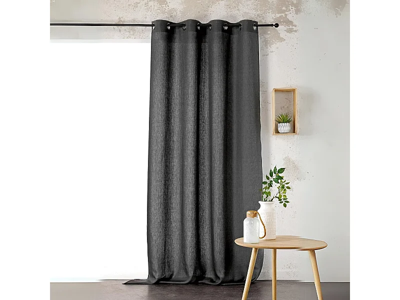 Rideau Voilage uni 100% lin