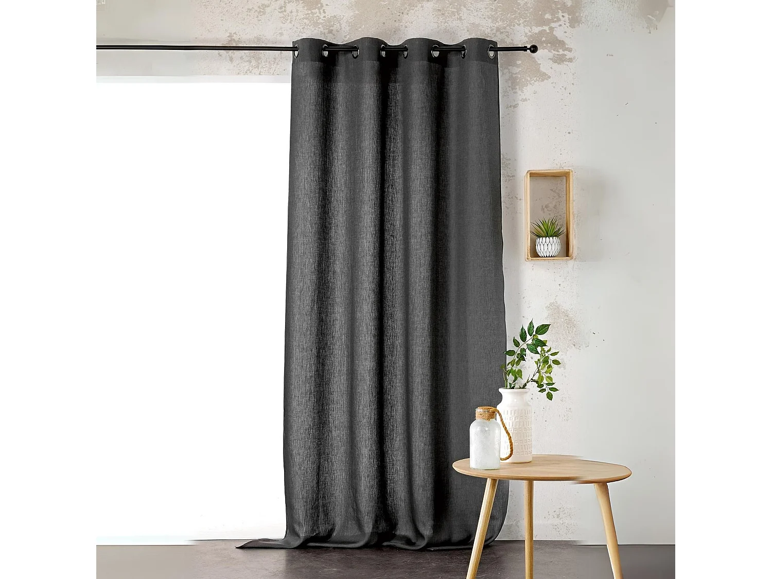 Rideau Voilage uni 100% lin