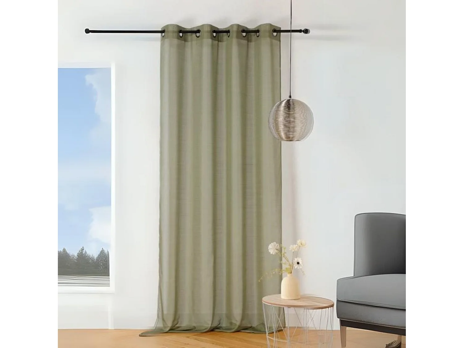 Vorhang aus gefrostetem Etamin