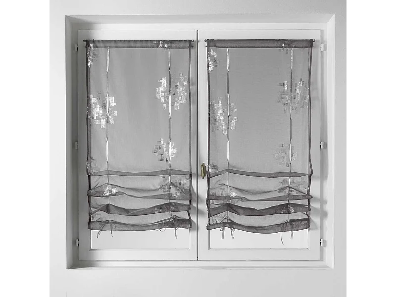 Store Voilage en Etamine Imprimée