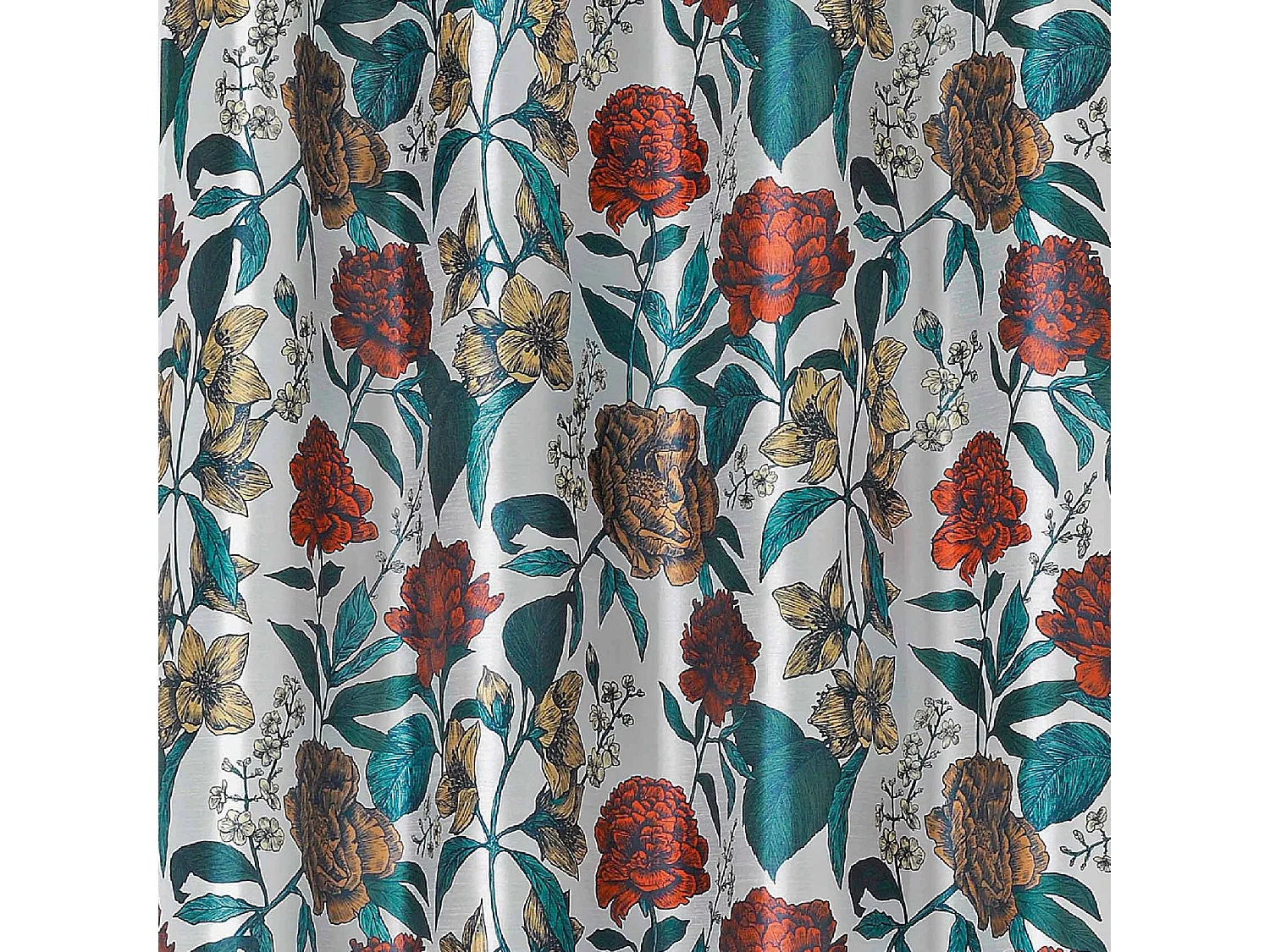 Voilage opaque et fleuri