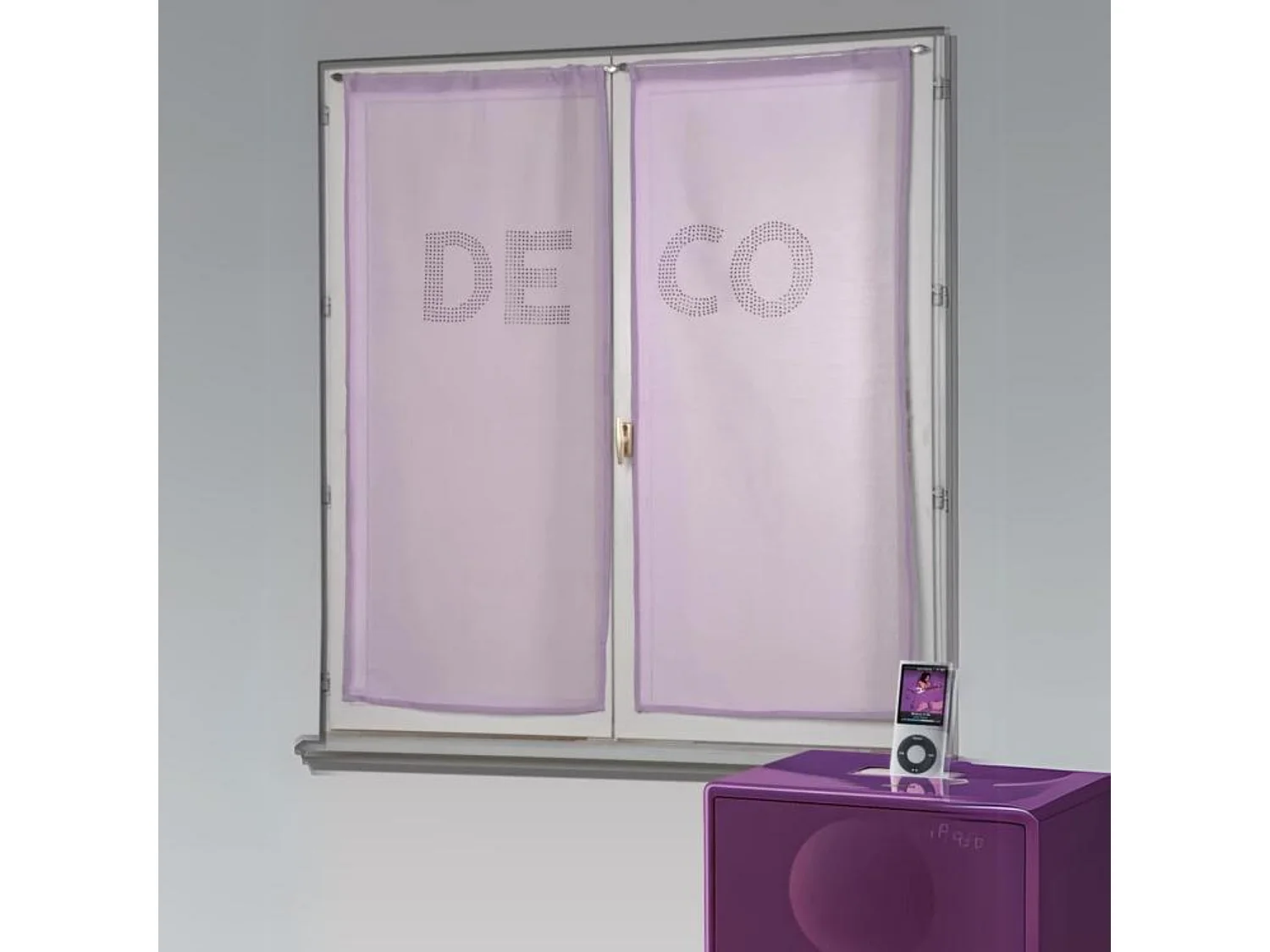 Paire de voilages étamine avec strass 'DECO'