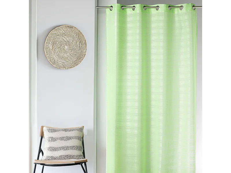 Voilage fantaisie à rayures horizontales "Joyeux"