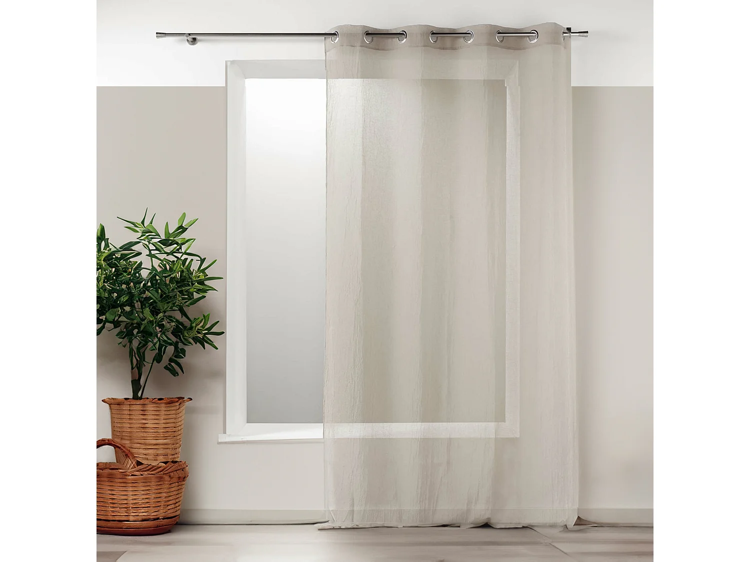 Visillo liso en estameña lino fantasía