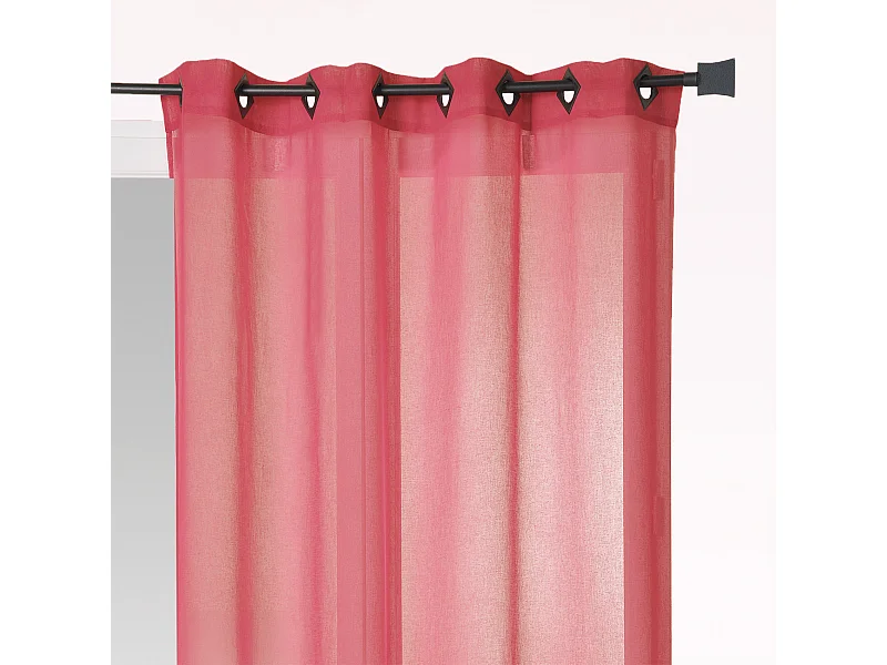 Cortina Estameña Ligera Lisa Ollaos Cuadrados