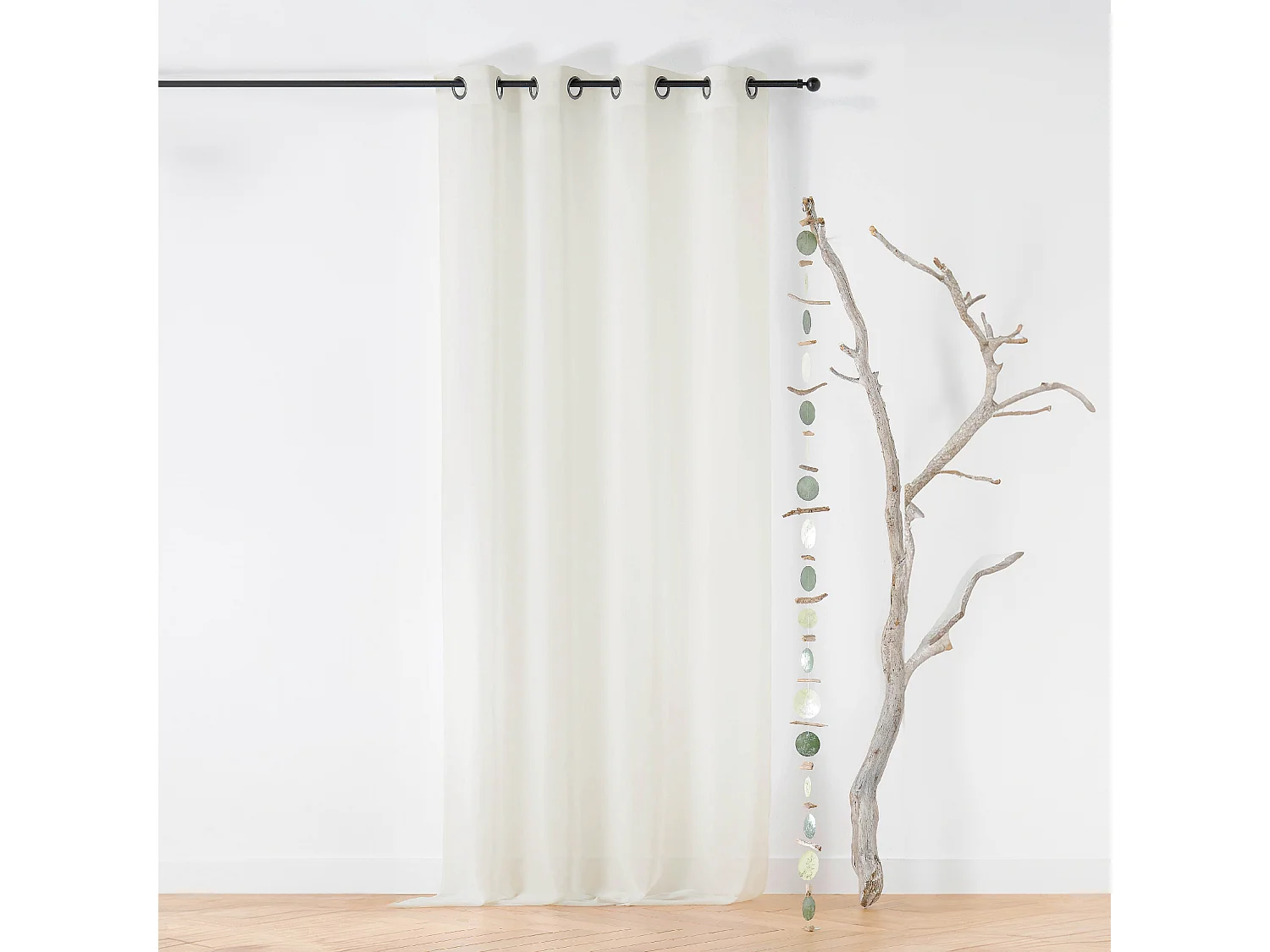 Voilage à Oeillets en Tissu Recyclé