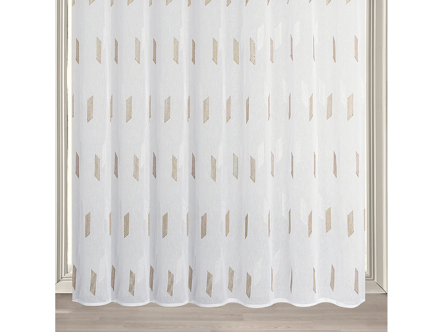 Cortina con Ojales Bordada Brillante