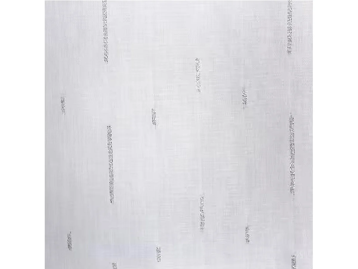 Paire de Voilages "Clara" 60x90cm Blanc & Argent