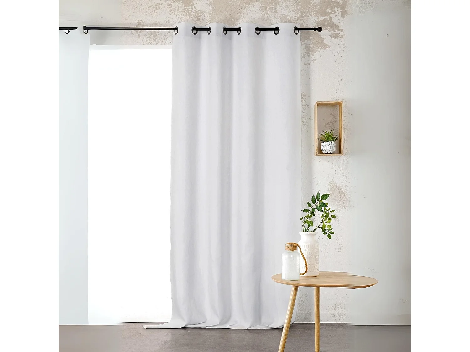 Rideau Voilage uni 100% lin