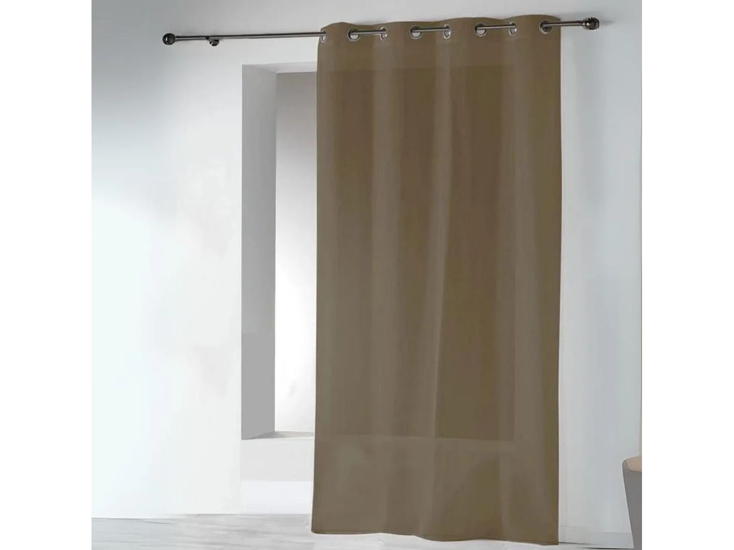 Voilages en Etamine Unie à Oeillets